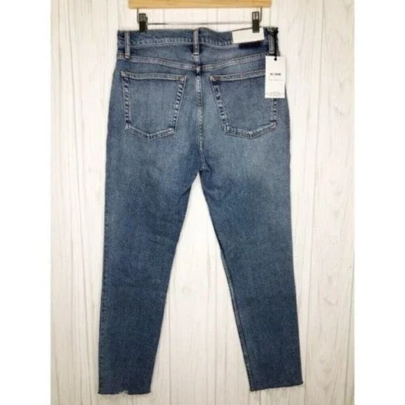 RE/DONE ORIGINALS Raw Hem High Waist Ankle Jeans  - Picture 8 of 8